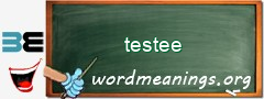 WordMeaning blackboard for testee